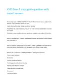 X100 Exam 1 study guide questions with correct answers