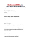 Electrical NCCER Test Questions and Answers Complete Study Guide