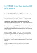 ILE CGSC X100 Review Exam Questions With Correct Answers