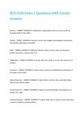BUS-X100 Exam 1 Questions With Correct Answers