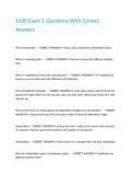 X100 Exam 1 Questions With Correct Answers