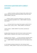 X100 EXAM QUESTIONS WITH CORRECT ANSWERS&period;