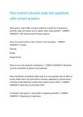 Pest control colorado state test questions with correct answers 