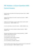 PAT Modules 1-6 Exam Questions With Correct Answers