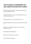 MATH 110 MODULE 8 COMPREHENSIVE TEST  2026 COMPLETE SOLUTIONS 100&percnt; CORRECT 