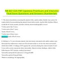 NR 667 CEA FNP Capstone Practicum and Intensive Final Exam Questions and Answers Chamberlain