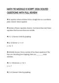 MATH 110 MODULE 8 SCRIPT 2026 SOLVED  QUESTIONS WITH FULL REVIEW 