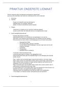Samenvatting praktijk onderste lidmaat&comma; notities uit les