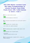 WGU D345 Objective Assessment &lpar;Latest 2026 Update&rpar; Psychopharmacology for Advanced Psychiatric Mental Health Practice Review&vert; 100&percnt; Verified Questions & Answers &vert; Grade A