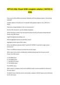 RPT121i SQL II Exam With complete solution &vert; RATED A&plus; 2026