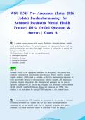 WGU D345 Pre- Assessment &lpar;Latest 2026 Update&rpar; Psychopharmacology for Advanced Psychiatric Mental Health Practice&vert; 100&percnt; Verified Questions & Answers &vert; Grade A