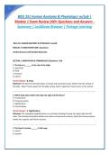 BIOL 251 Human Anatomy & Physiology I w&sol;Lab &vert; Module 1 Exam Review 