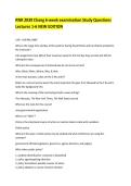 RNR 2039 Chang 6-week examination Study Questions Lectures 1-6 NEW EDITION