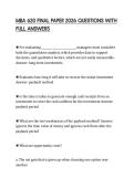 MBA 620 FINAL PAPER 2026 QUESTIONS WITH  FULL ANSWERS 