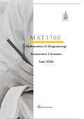 MAT3700 Assignment 03 Answers Year 2026