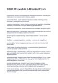 EDUC 701-Module 4-Constructivism Questions and Answers 2026