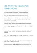 LEGL 2700 UGA Test 1 Questions With Complete Solutions