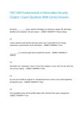 ITSY 1300 Fundamentals of Information Security Chapter 1 Exam Questions With Correct Answers