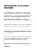 MBA EXIT EXAM FINAL SCRIPT 2026 FULL  RESPONSE SET 