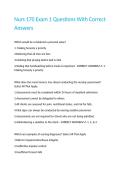Nurs 170 Exam 1 Questions With Correct Answers