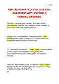 RED CROSS INSTRUCTOR 2026 REAL  QUESTIONS WITH EXPERTLY  VERIFIED ANSWERS&period;