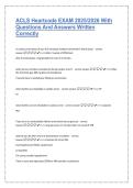 ACLS HeartCode Exam 2025&sol;2026 &vert; Questions and Answers Written Correctly