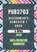 PUB3703 Assignment 2 Semester 1 Memo &vert; Due Date 3 April 2026