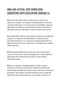 MBA 620 ACTUAL TEST PAPER 2026 QUESTIONS WITH SOLUTIONS GRADED A&plus;