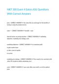 MKT 300 Exam 4 Eaton ASU Questions With Correct Answers 