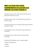MBIO 3401 EXAM ONE ZHANG COMPREHENSIVE EVALUATION 2026 VERIFIED SOLUTIONS GRADED A&plus;