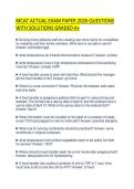 MCAT ACTUAL EXAM PAPER 2026 QUESTIONS WITH SOLUTIONS GRADED A&plus;