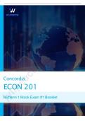  ECON 201 Midterm Mock Exam 1 &vert; Questions and Answers - winter 2026 &vert; 100&percnt; Correct - Concordia University&period;