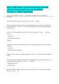 Bich 409 Exam four&sol;Final Exam Study Guide Exam with Actual Detailed Answers 2026 Updated&period;