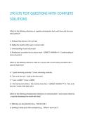 290 ILTS TEST QUESTIONS WITH COMPLETE SOLUTIONS