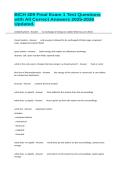 BICH 409 Final Exam 1 Test Questions with All Correct Answers 2025-2026 Updated&period;