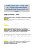 Portage Nutrition BIOD 121 Portage Learning 2026 Complete Exam Material with Verified Questions and Answers