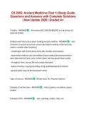 CS 2902&colon; Ancient Medicine &lpar;Test 1&rpar; Study Guide Questions and Answers with Complete Solutions &vert; New Update 2026 &vert; Graded A&plus;