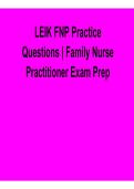 LEIK FNP Practice Questions &ndash; Family Nurse Practitioner Exam Prep &lpar;2026 Update&rpar;
