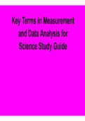 Key Terms in Measurement and Data Analysis for Science &ndash; Study Guide &lpar;2026 Update&rpar;