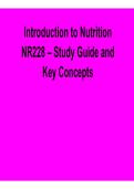 Introduction to Nutrition NR228 &ndash; Study Guide and Key Concepts &lpar;2026 Update&rpar;