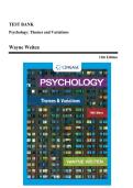 Test Bank - Psychology&colon; Themes and Variations&comma; 11th Edition &lpar;Weiten&comma; 2022&rpar;&comma; Chapter 1-15 &vert; All Chapters
