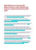 NUR 254 Exam 4 &vert; Nursing 254 Maternal Exam 4 Exam Questions & Answers&comma; Explained Solutions&vert; 2024-2025