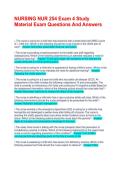 NURSING NUR 254 Exam 4 Study Material Exam Questions And Answers   