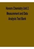 Honors Chemistry Unit 2 &ndash; Measurement and Data Analysis Test Bank &lpar;2026 Update&rpar;