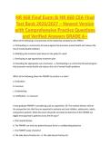 NR 668 Final Exam & NR 668 CEA Final Test Bank 2026&sol;2027 &ndash; Newest Version with Comprehensive Practice Questions and Verified Answers