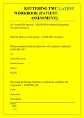 KETTERING TMC  WORKBOOK &lpar;PATIENT  ASSESSMENT&rpar; QUESTIONS AND ANSWERS 2026