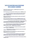 HLTH 236 MIDTERM EXAM QUESTIONS WITH CORRECT ANSWERS