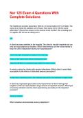 Nur 125 Exam 4 Questions With Complete Solutions