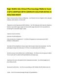 Regis NU641 Adv Clinical Pharmacology Midterm Exam 2 SETS COMPILED WITH COMPLETE SOLUTION RATED A&plus; 2025&sol;2026 NEW&excl;&excl;