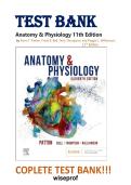 Test Bank For Anatomy & Physiology  11th Edition by Patton&comma; Bell&comma; Thompson&comma; Williamson&period; ISBN &colon;978-0323775717&period; LATEST EDITION&period;